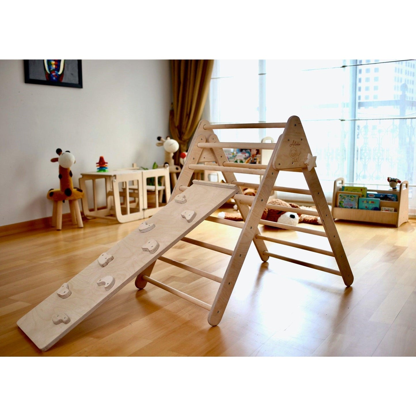 Reversible Rockwall Climbing / Sliding Ramp - The Nurturing Nook